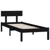 vidaXL Bed Frame without Mattress Black Solid Wood 90x200 cm