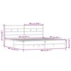 vidaXL Metal Bed Frame without Mattress Sonoma Oak 200x200 cm