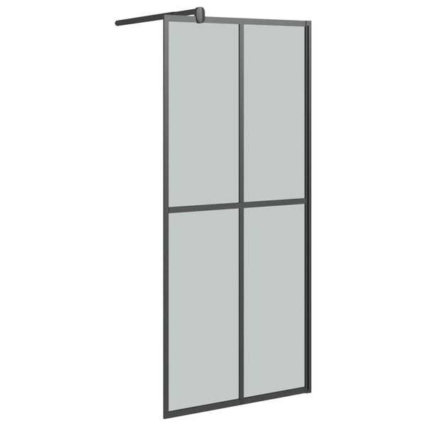 vidaXL Walk-in Shower Screen 90x195cm Dark Tempered Glass