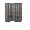 vidaXL Corner Wardrobe Grey 130x87x169 cm