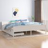 vidaXL Bed Frame without Mattress White Solid Wood Pine 200x200 cm