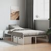 vidaXL Metal Bed Frame without Mattress White 120x190cm