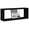 vidaXL Wall Cube Shelf 4 pcs Black 60x15x23 cm Engineered Wood