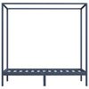 vidaXL Canopy Bed Frame without Mattress Grey Solid Wood 90x200 cm (283274+321989)