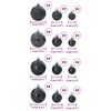 vidaXL Christmas Baubles 100 pcs Black &Oslash;3/4/6 cm