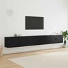 vidaXL Wall-mounted TV Cabinet Set Black Oak Engineered Wood
