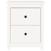 vidaXL Bedside Cabinet White 50x35x61.5 cm Solid Wood Pine