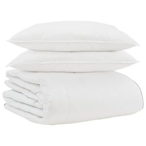 vidaXL Winter Duvet with Pillow 3 pcs White Down Feather