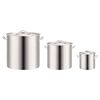 vidaXL 3 Piece Stock Pot Set 50/21/6 L Stainless Steel