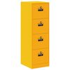 vidaXL File Cabinet with Drawer 2 pcs Mustard Yellow 44 x 50 x 139 cm