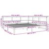 vidaXL Bookcase Bed without Mattress White 200x200 cm Solid Wood Pine
