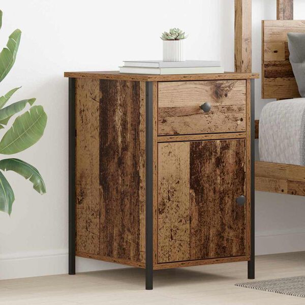 vidaXL Bedside Cabinet 2 pcs Old Wood 40 x 42 x 60 cm Engineered Wood
