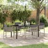vidaXL Garden Dining Set 5 pcs Light Grey Poly Rattan