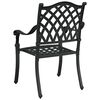 vidaXL Garden Chair 2 pcs Black 56 x 55 x 92.5cm Aluminium