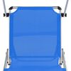 vidaXL Folding Sun Loungers with Roof 2 pcs Aluminium&Textilene Blue