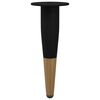 vidaXL Furniture Feet 2 pcs Black and Gold &Oslash; 40 x 98 mm Iron