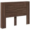 vidaXL Storage Headboard with LED Brown Oak Engineered Wood