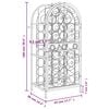 vidaXL Wine Rack for 33 Bottles Black 45x36x100 cm Wrought Iron