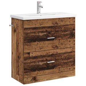vidaXL Bathroom Furniture Set Old Wood 81 x 40 x 84.5 cm