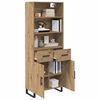 vidaXL Highboard Artisan Oak 69.5 x 34 x 180 cm Engineered Wood