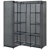 vidaXL Corner Wardrobe Grey 130x87x169 cm
