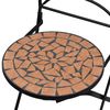 vidaXL 3 Piece Bistro Set Ceramic Tile Terracotta