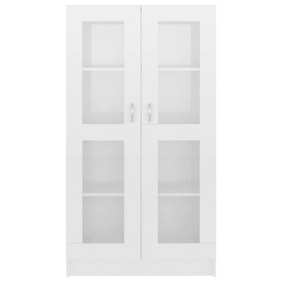 vidaXL Vitrine Cabinet High Gloss White 82.5x30.5x150 cm Engineered Wood