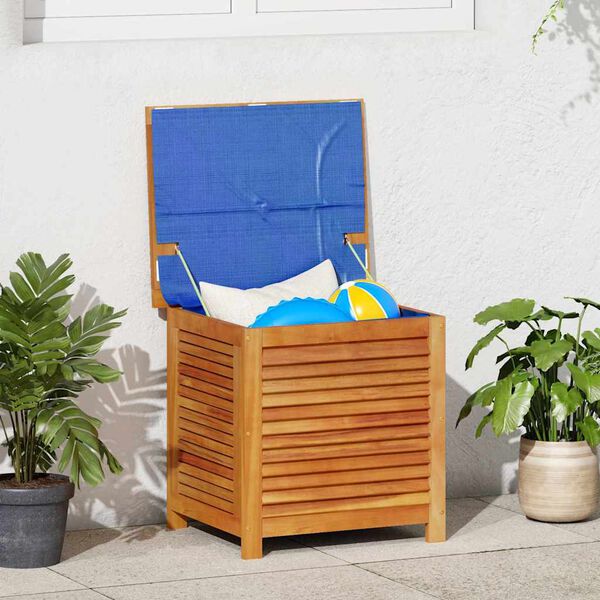 vidaXL Garden Storage Box with Louver 60x50x56 cm Solid Wood Acacia