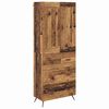 vidaXL Highboard Old Wood 69.5 x 34 x 180 cm Engineered Wood