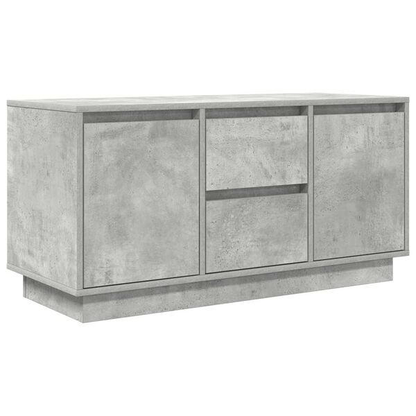 vidaXL TV Cabinet with LED Lights Concrete Grey 100x41x50 cm