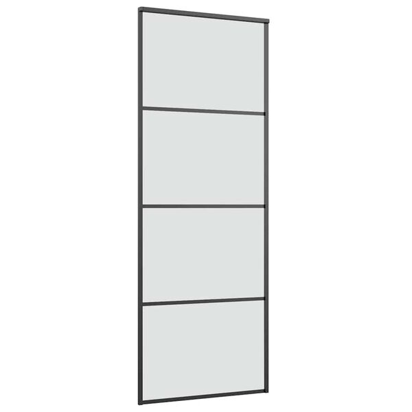 vidaXL Sliding Door with Hardware Set 76x205 cm ESG Glass&Aluminium