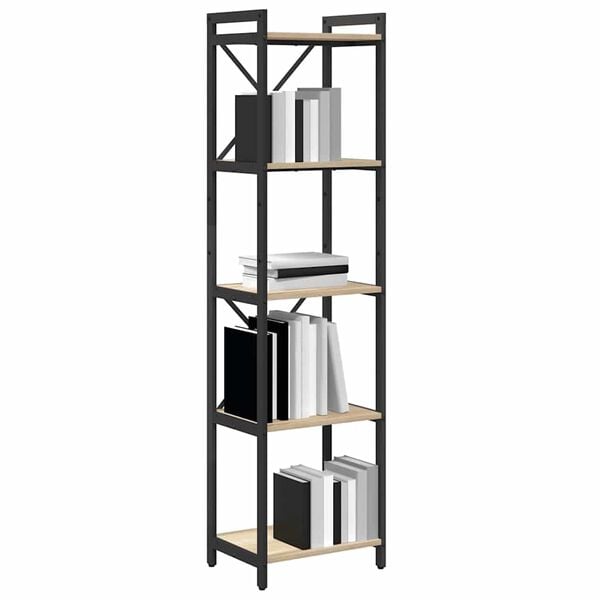 vidaXL Bookshelf Sonoma Oak 40 x 30 x 155 cm Engineered Wood