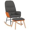 vidaXL Rocking Chair with a Stool Dark Grey Fabric
