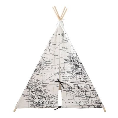 Sunny Play Tent World Map Black and White
