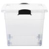 vidaXL Storage Boxes with Wheels & Lids 5 pcs Transparent 60 L