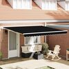 vidaXL Retractable Awning Black 400 x 350 cm Polyester