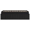 vidaXL Bed Frame with Drawer Black Oak 90 x 200 cm Engineered Wood