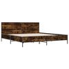 vidaXL Bed Frame without Mattress Smoked Oak 200x200 cm