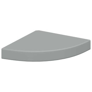 vidaXL Floating Corner Shelf Grey 25x25x3.8 cm MDF