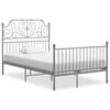 vidaXL Bed Frame without Mattress Grey Metal 120x200 cm