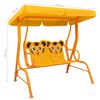 vidaXL Kids Swing Bench Yellow 115x75x110 cm Fabric