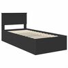 vidaXL Bed Frame with Headboard Black 100 x 200 cm Engineered Wood