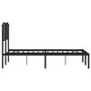 vidaXL Metal Bed Frame without Mattress with Headboard Black 120x190cm