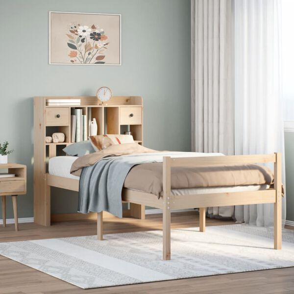 vidaXL Bookcase Bed without Mattress 100x200 cm Solid Wood Pine