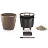 LECHUZA Planter CLASSICO LS 43 ALL-IN-ONE Taupe High Gloss 16085