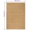vidaXL Rug Rectangular Natural 200x300 cm Jute