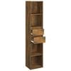 vidaXL Book Cabinet Smoked Oak 36x30x171 cm Engineered Wood