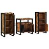 vidaXL Bathroom Furniture Set with Door 3 pcs Brown Solid Reclaim Wood