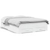 vidaXL Bed Frame with Drawers without Mattress White 120x190 cm Small Double