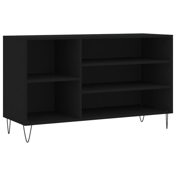 vidaXL Shoe Cabinet Black 102x36x60 cm Engineered Wood